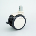 4 Inch Solid Stem Swivel PU Material With Bracket Medical Caster